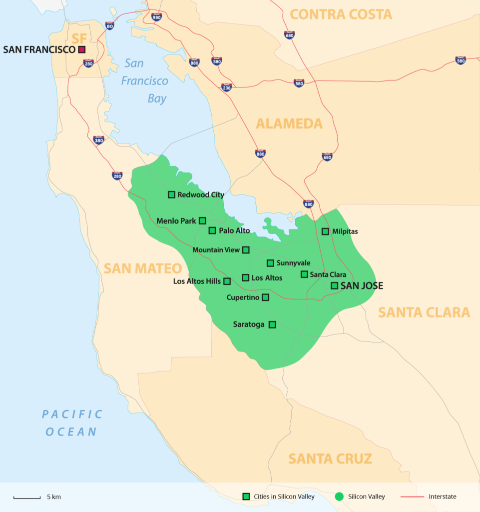 Silicon Valley Karte